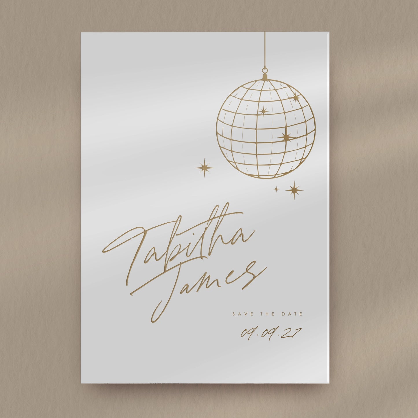 Save The Date Sample  Ivy and Gold Wedding Stationery Tabitha  
