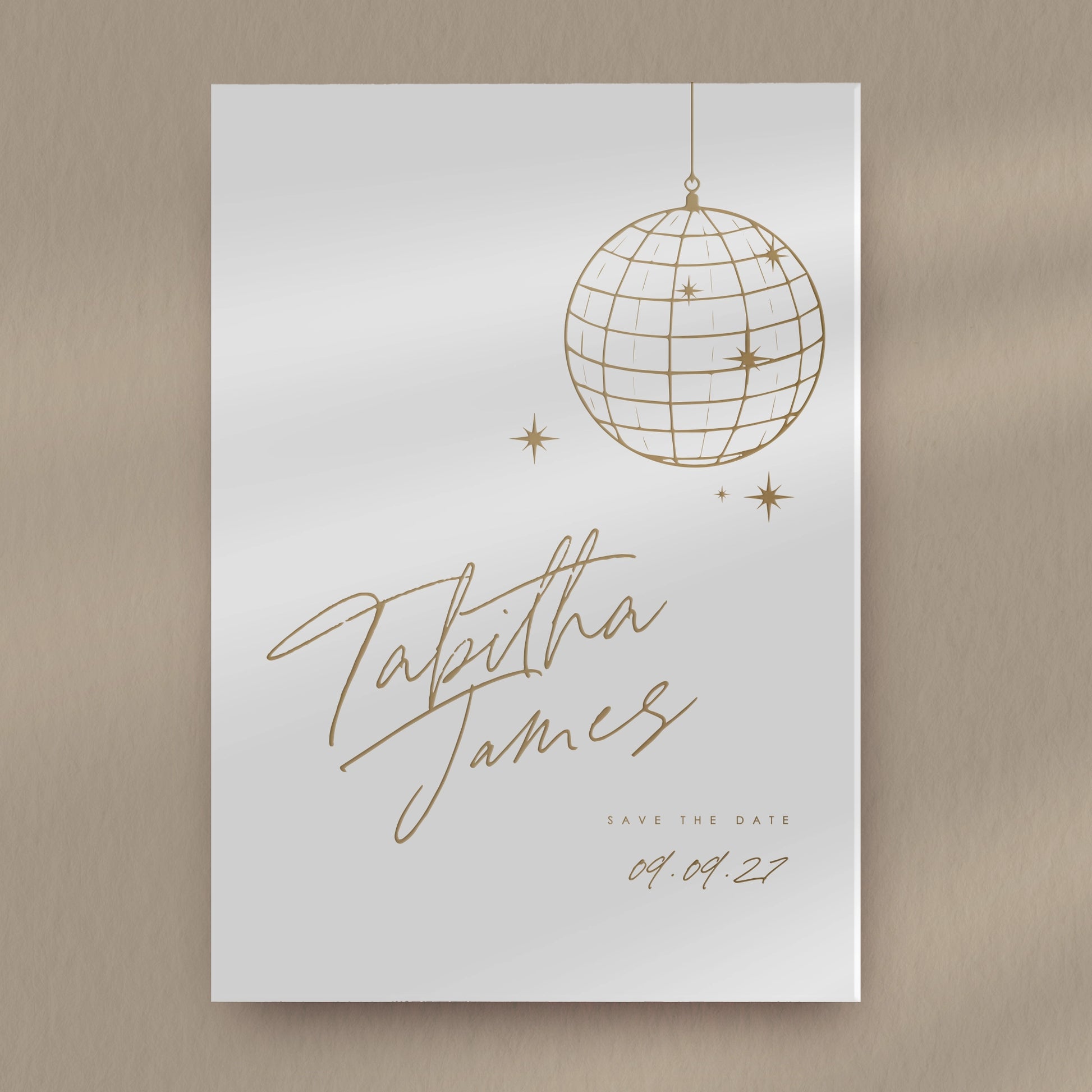 Save The Date Sample  Ivy and Gold Wedding Stationery Tabitha  