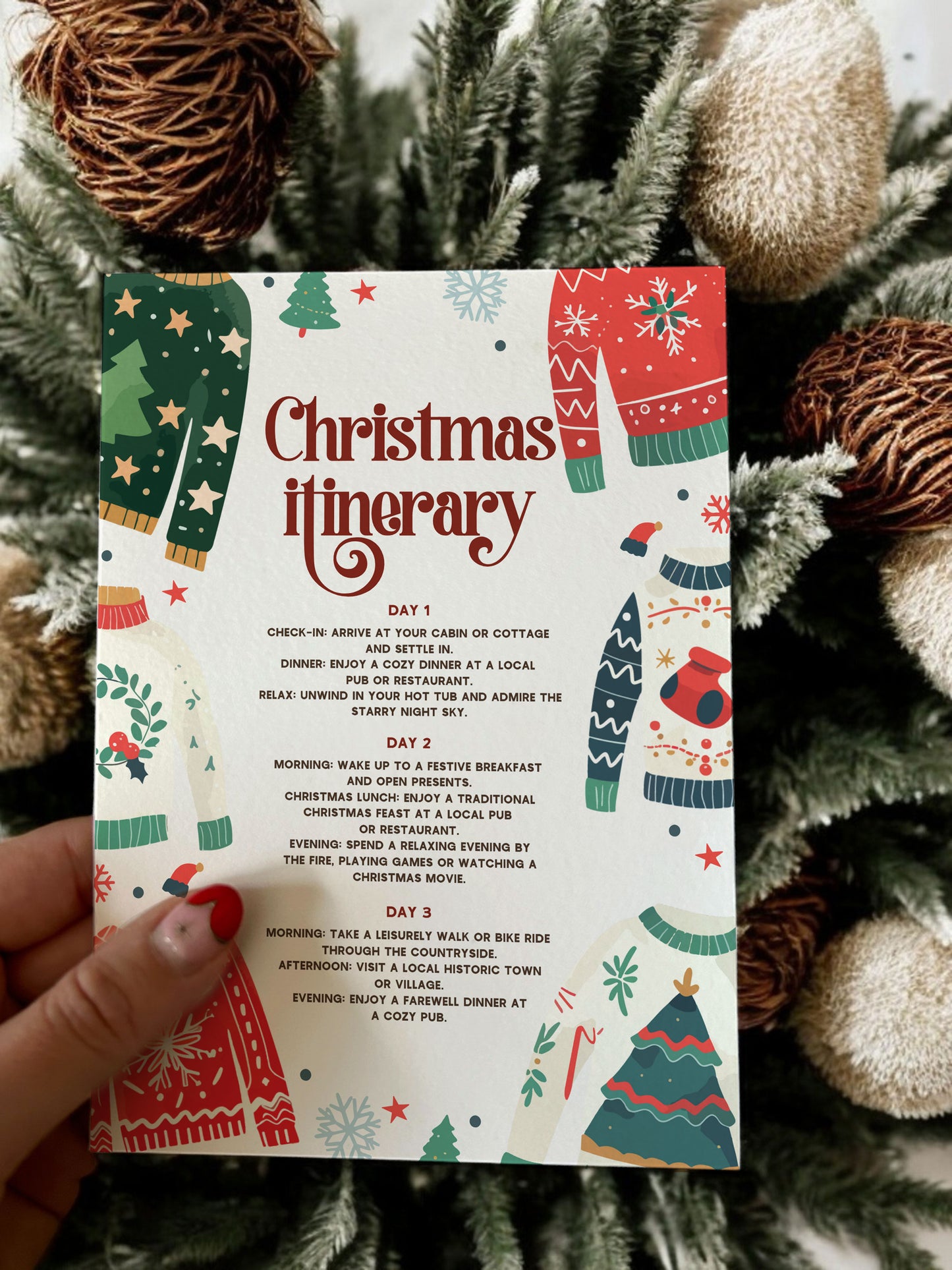 Ugly Sweater Party Christmas Digital Template