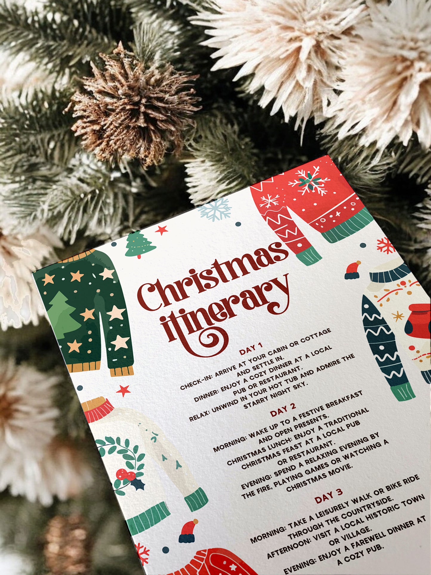 Ugly Sweater Party Christmas Digital Template