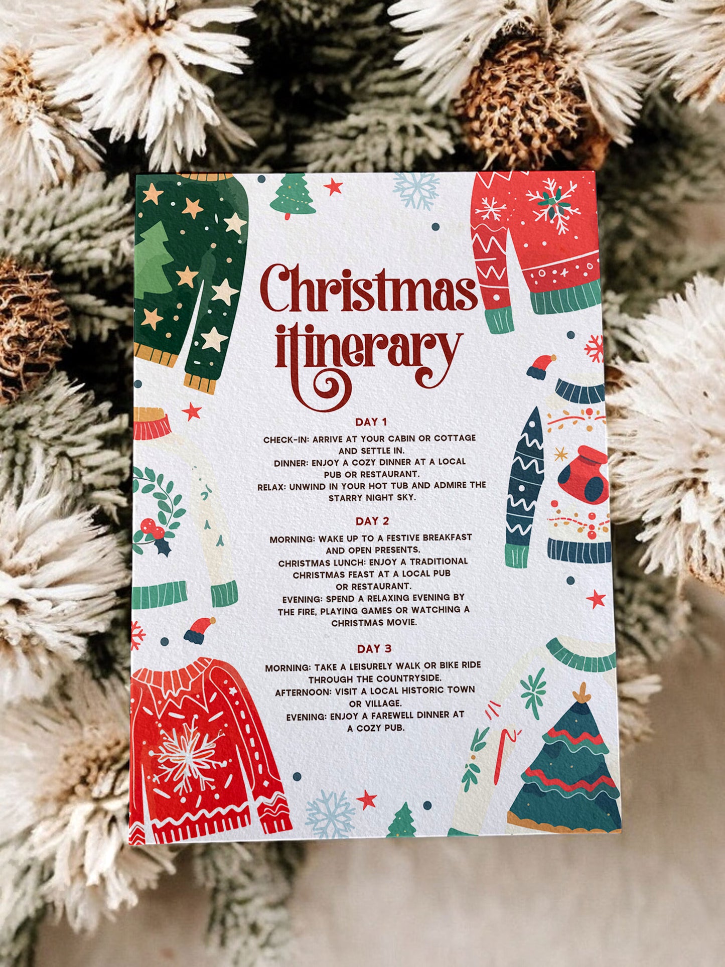 Ugly Sweater Party Christmas Digital Template