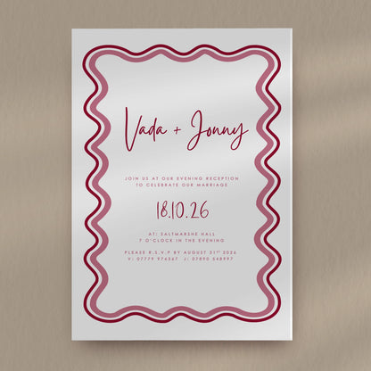 Evening Invitation Sample  Ivy and Gold Wedding Stationery Vada  