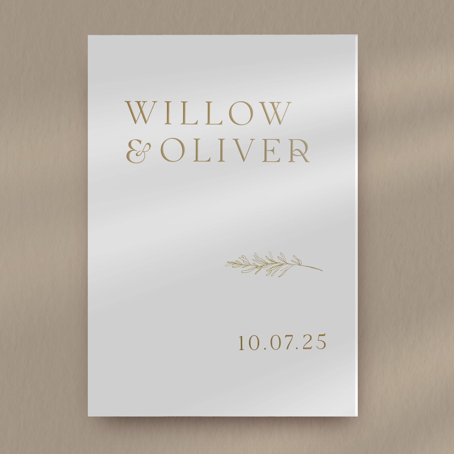 Save The Date Sample  Ivy and Gold Wedding Stationery Willow  