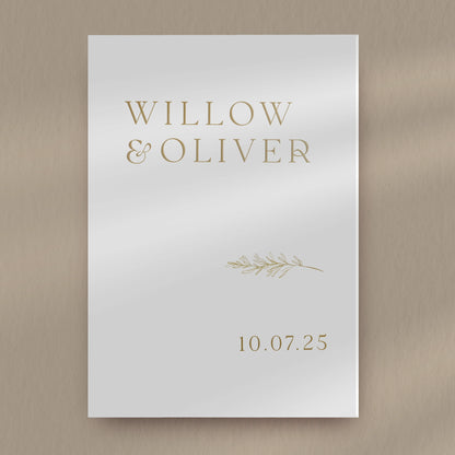 Save The Date Sample  Ivy and Gold Wedding Stationery Willow  