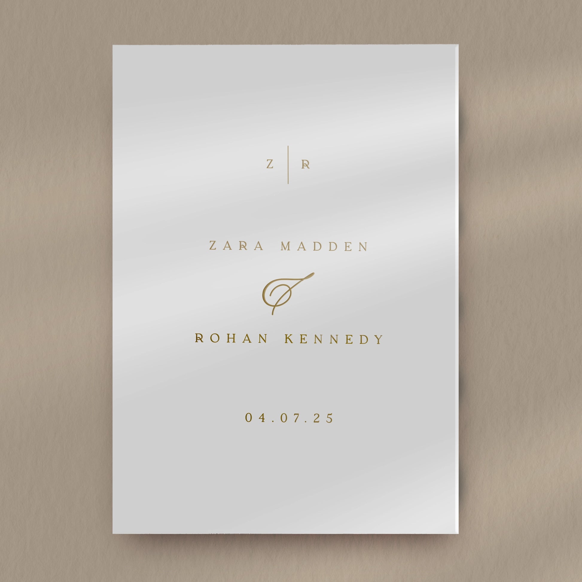 Save The Date Sample  Ivy and Gold Wedding Stationery Zara  