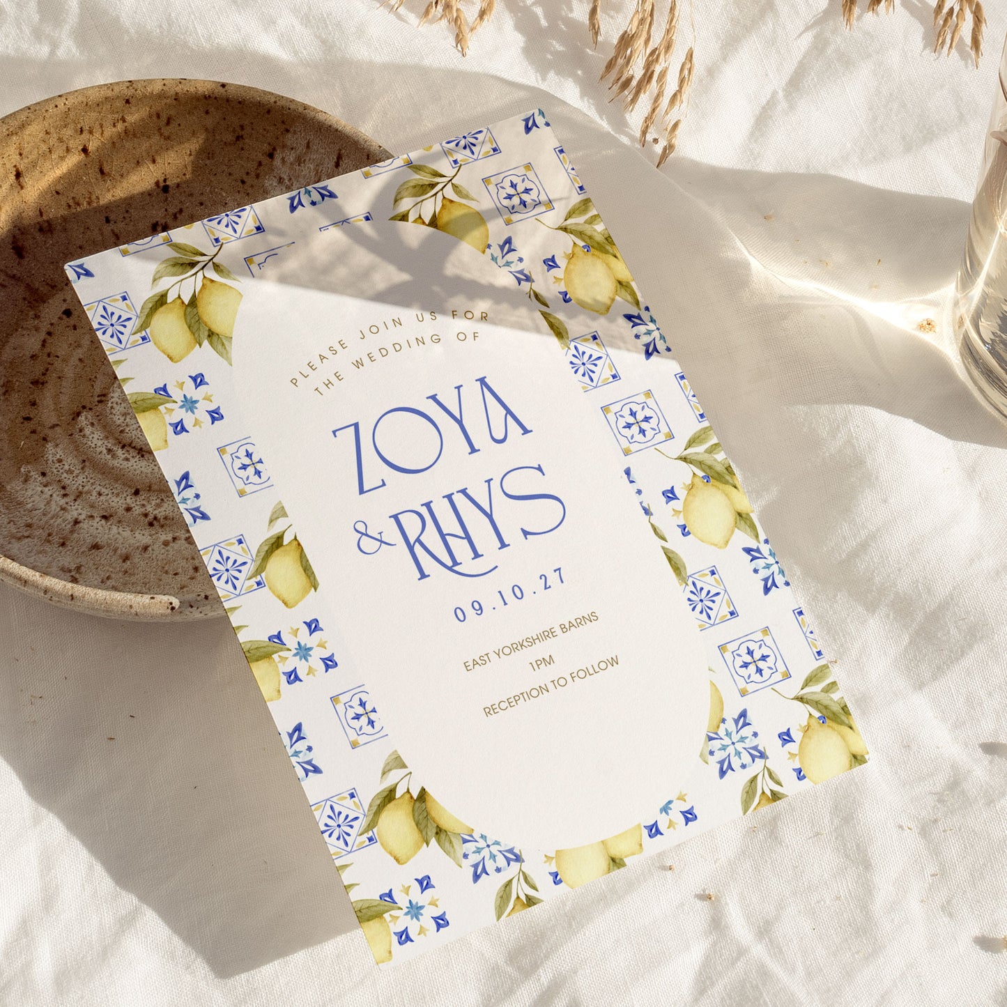 Zoya Italian Wedding Invitation