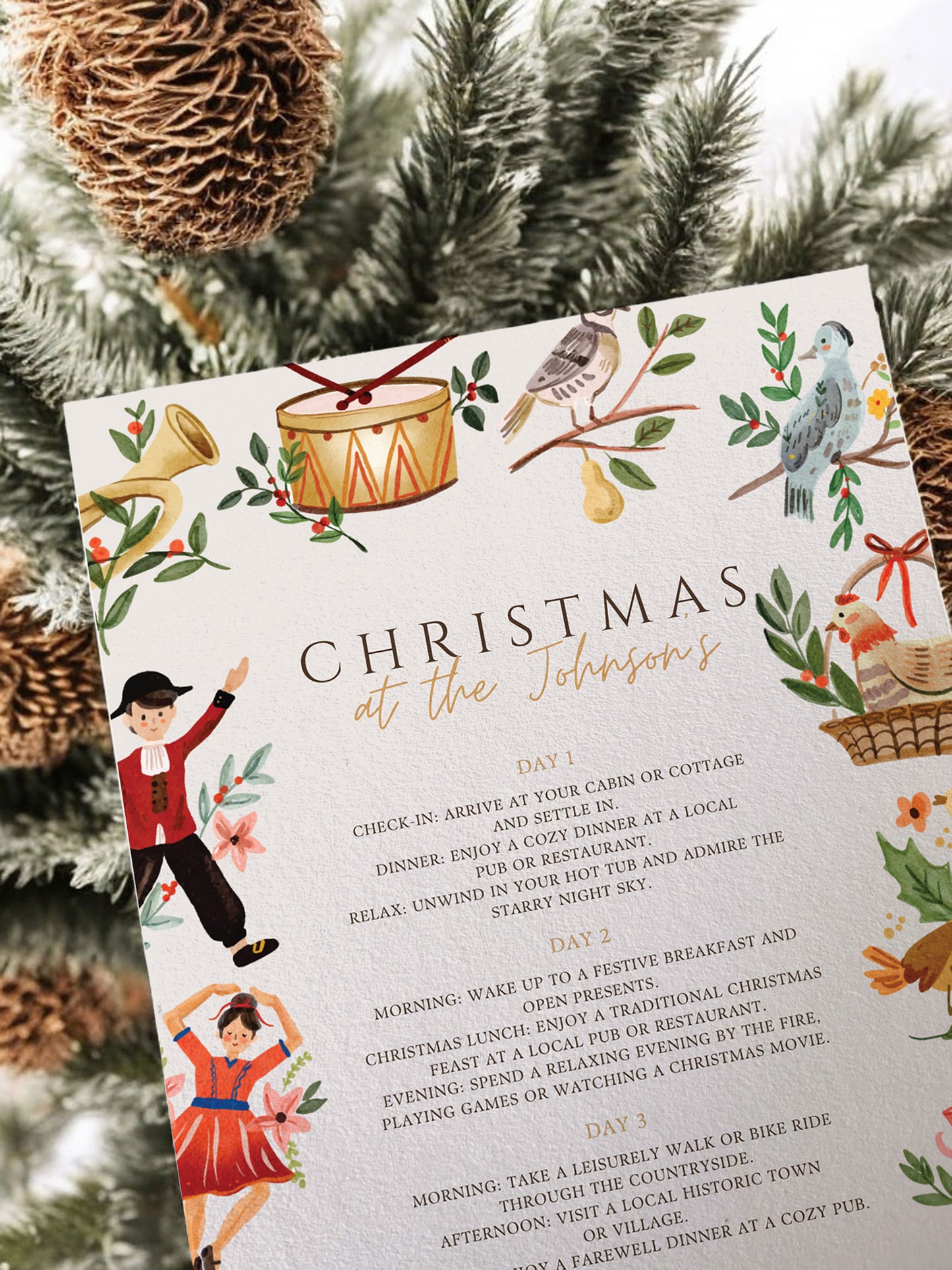 12 Days Of Christmas Itinerary | Digital Download