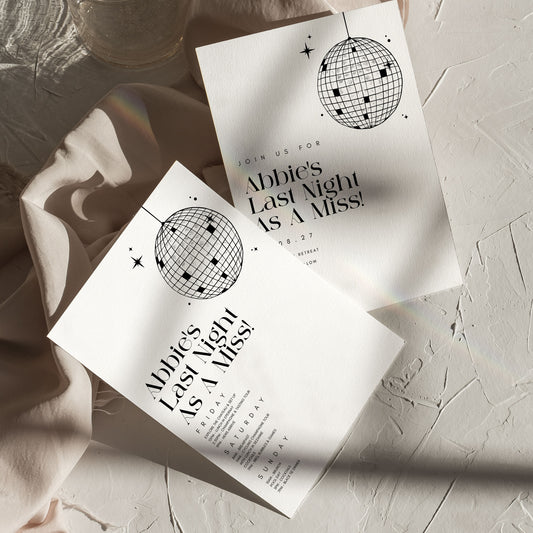Abbie Disco Hen Itinerary Digital Template