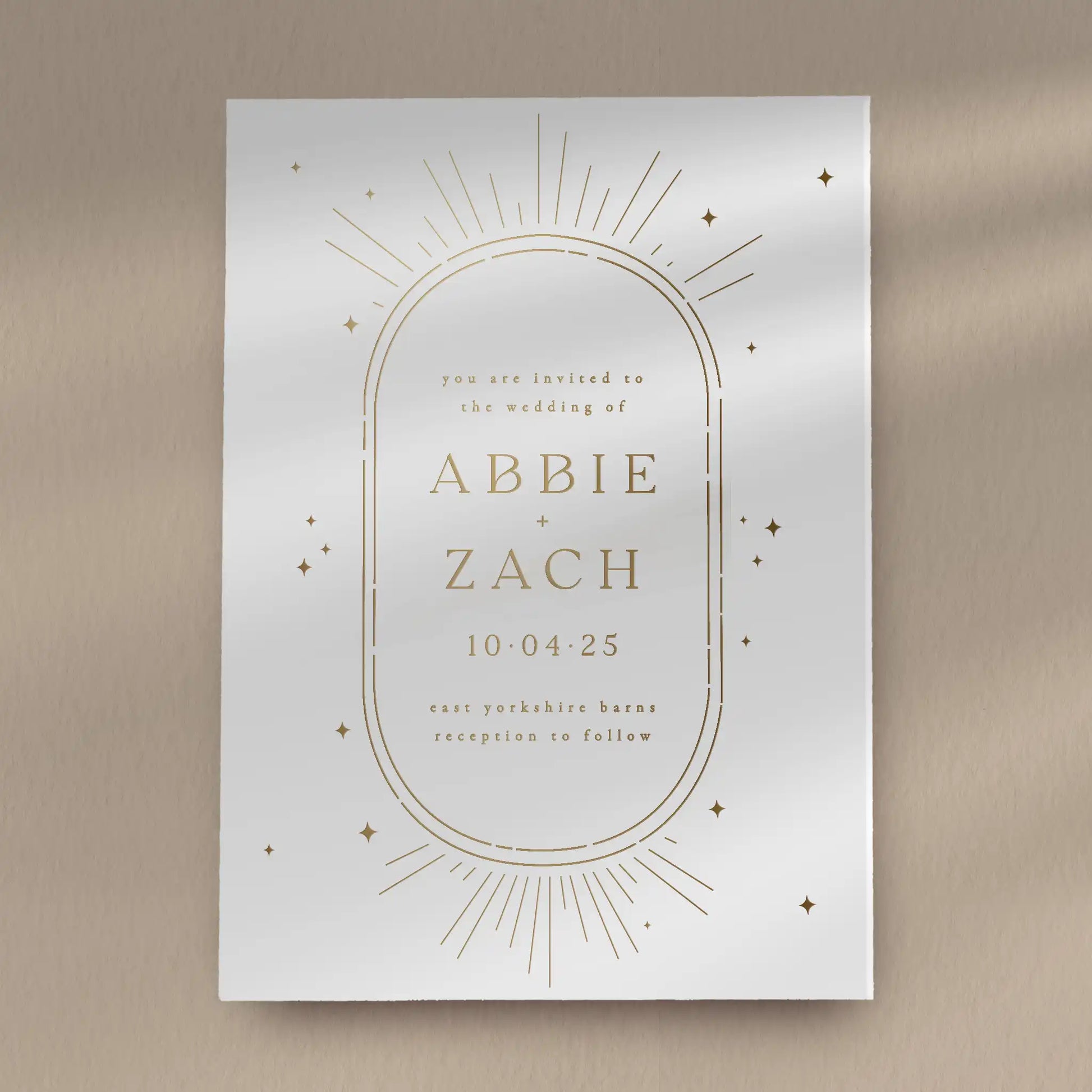 Day Invitation Sample  Ivy and Gold Wedding Stationery Abbie  