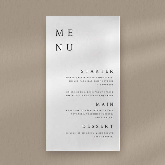 Ailsa Menu - Ivy and Gold Wedding Stationery