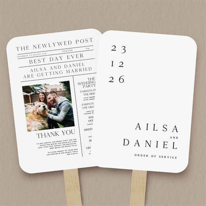 Ailsa Order Of Service - Ivy and Gold Wedding Stationery