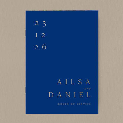 Ailsa Order Of Service - Ivy and Gold Wedding Stationery