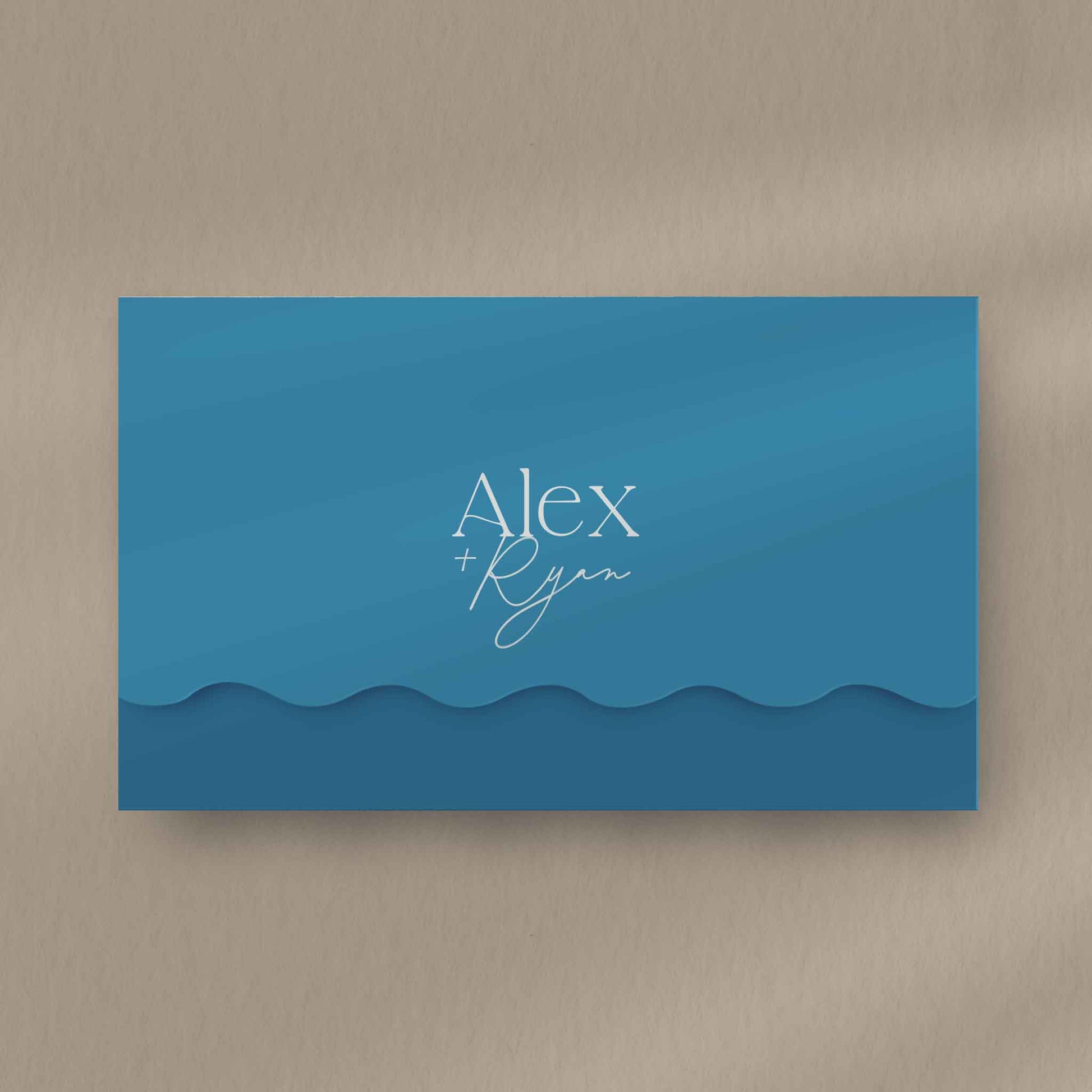 Alex Scallop Envelope Invite  Ivy and Gold Wedding Stationery   
