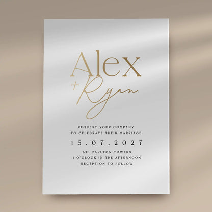 Day Invitation Sample  Ivy and Gold Wedding Stationery Alex  