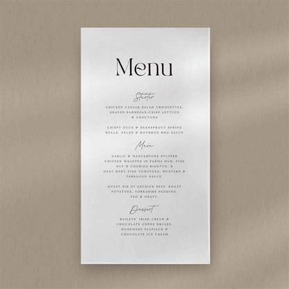 Alex Menu - Ivy and Gold Wedding Stationery