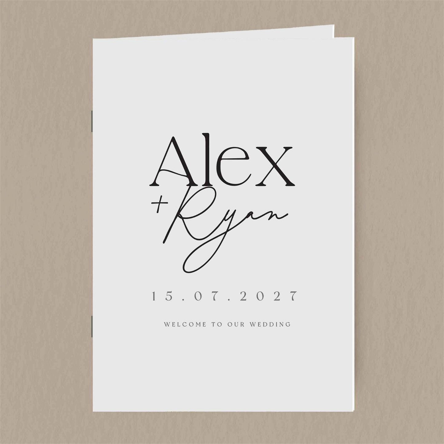 Alex Order Of Service - Ivy and Gold Wedding Stationery