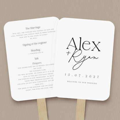 Alex Order Of Service - Ivy and Gold Wedding Stationery