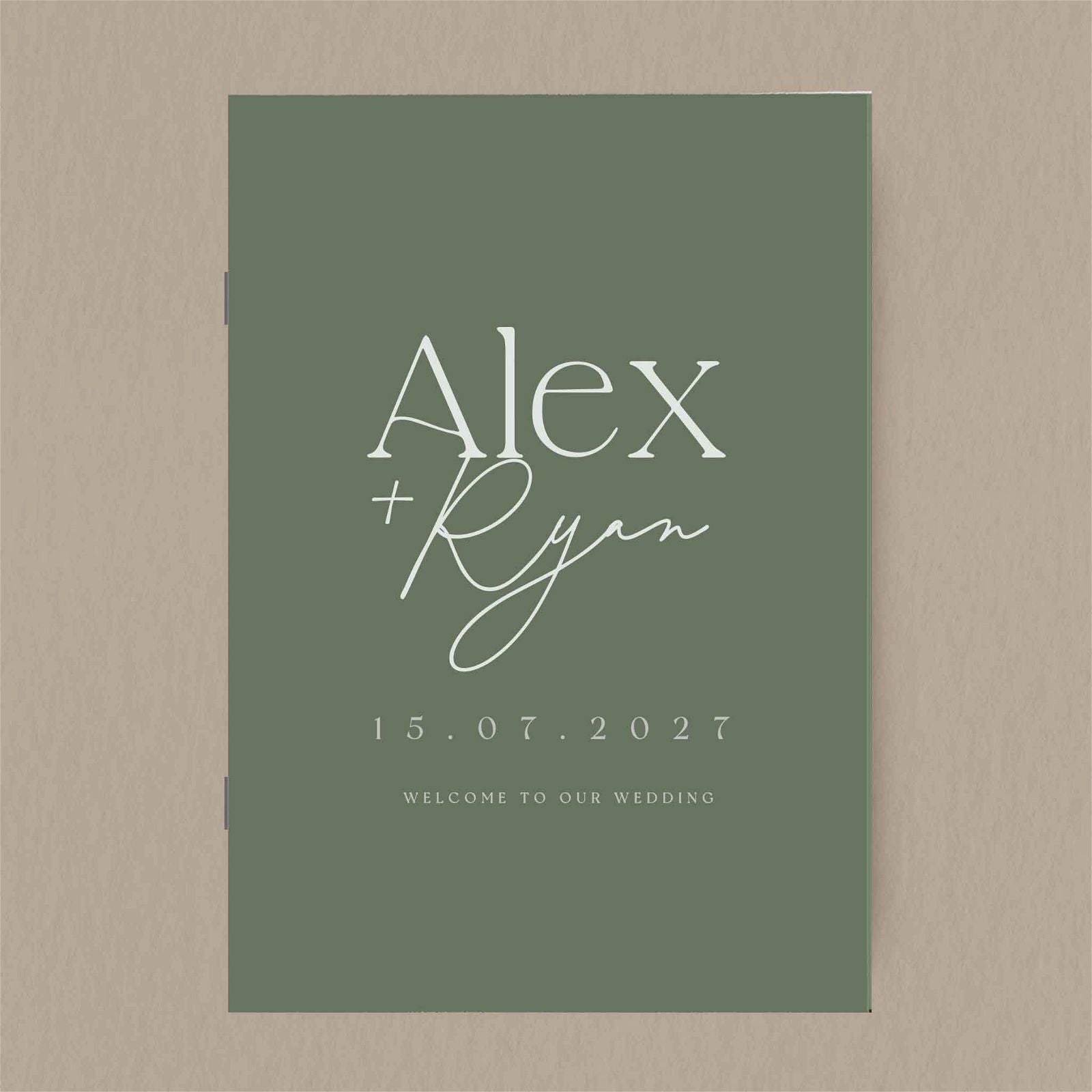 Alex Order Of Service - Ivy and Gold Wedding Stationery