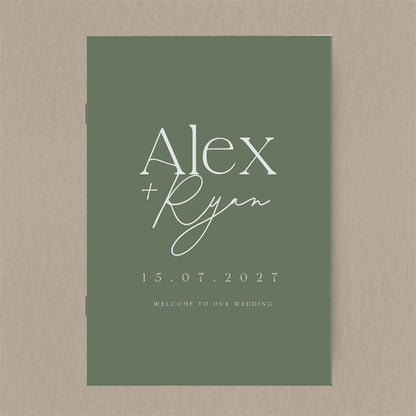 Alex Order Of Service - Ivy and Gold Wedding Stationery