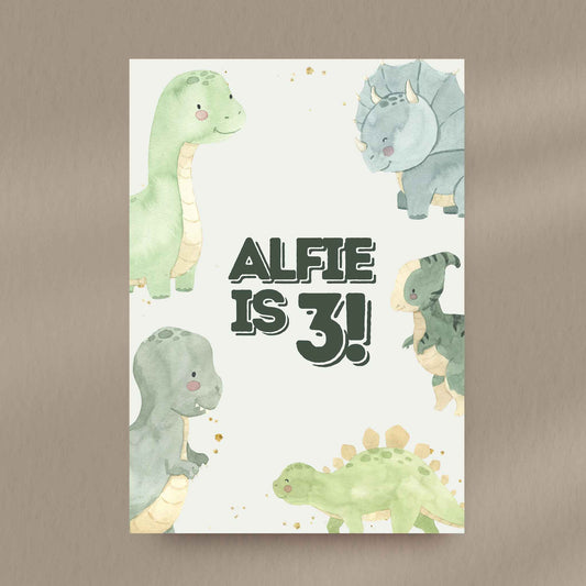 Alfie Dinosaur Favour Tags