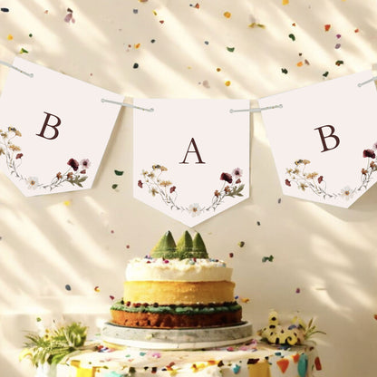 Alice English Garden Baby Shower Invitation & Digital Template Bundle