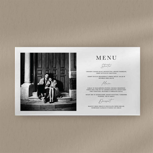 Amélie Menu - Ivy and Gold Wedding Stationery