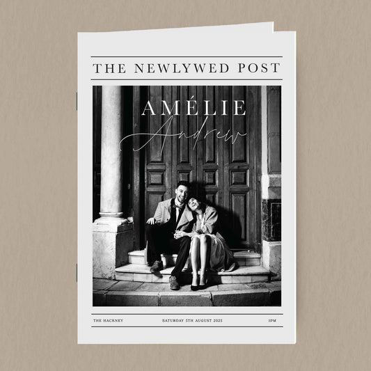 Amélie Order Of Service - Ivy and Gold Wedding Stationery
