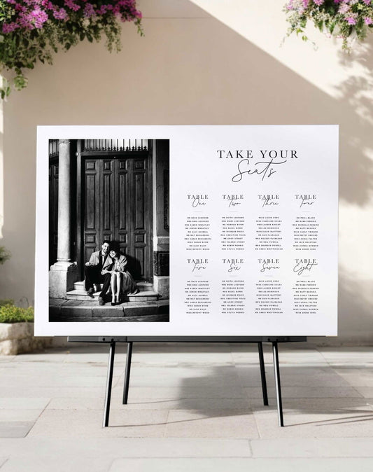 Amélie | Photo Seating Plan - Ivy and Gold Wedding Stationery