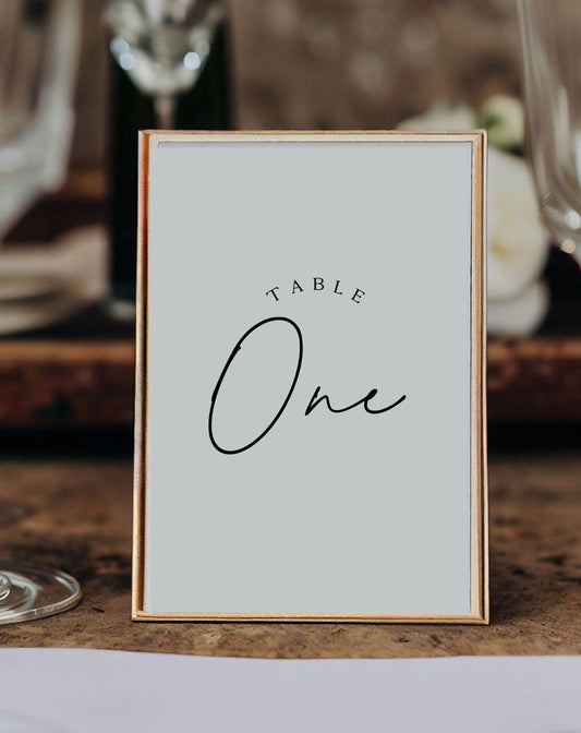 Annabelle | Rustic Table Number - Ivy and Gold Wedding Stationery