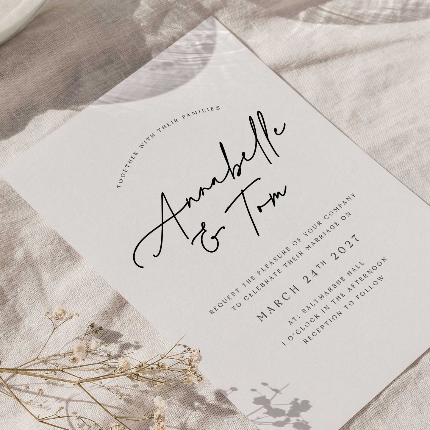 Annabelle Modern Wedding Invitation Card