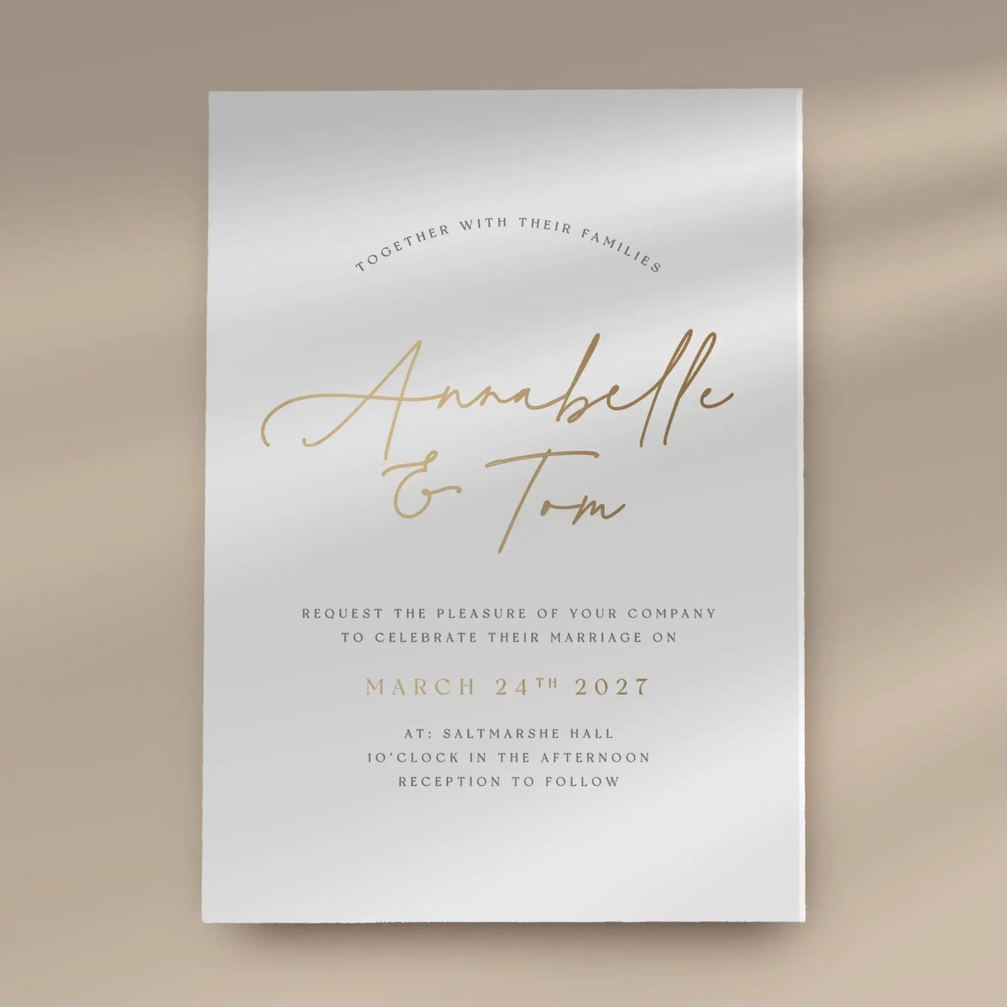 Day Invitation Sample  Ivy and Gold Wedding Stationery Annabelle  