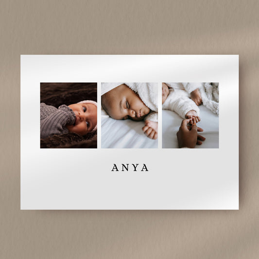 Anya Baby Announcment Card