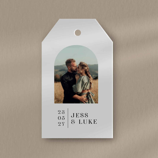 Arch Photo Favour Tags - Ivy and Gold Wedding Stationery