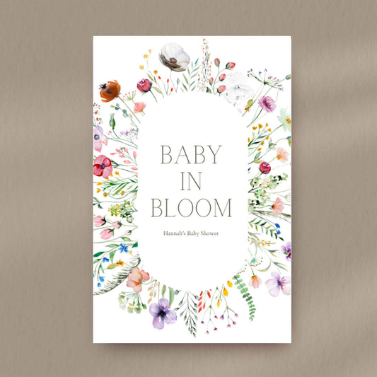 Baby In Bloom Favour Tags