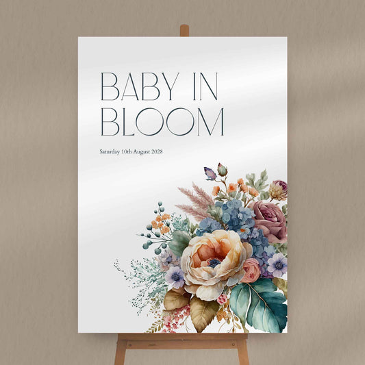 In Bloom Baby Shower Sign
