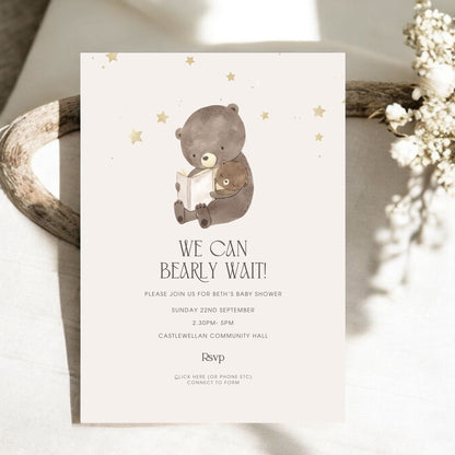 Bearly Wait Baby Shower Invitation & Digital Template Bundle