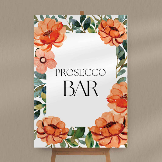 Becca Prosecco Bar Venue Sign