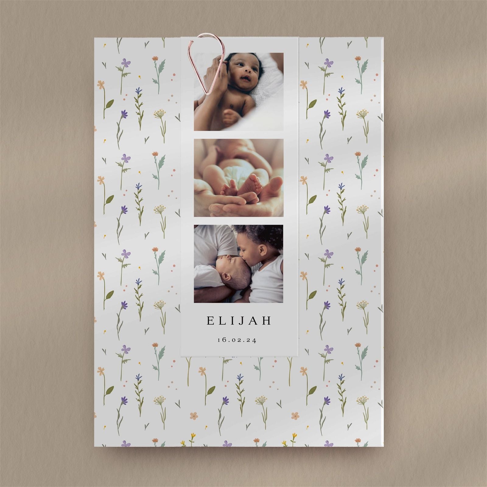 Birth Announcement Sample - Ivy and Gold Wedding Stationery