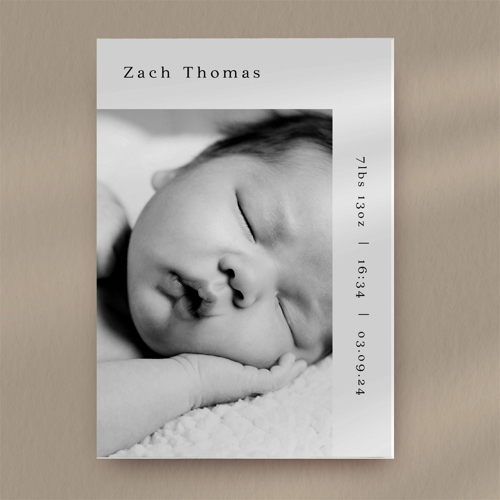 Birth Announcement Sample - Ivy and Gold Wedding Stationery