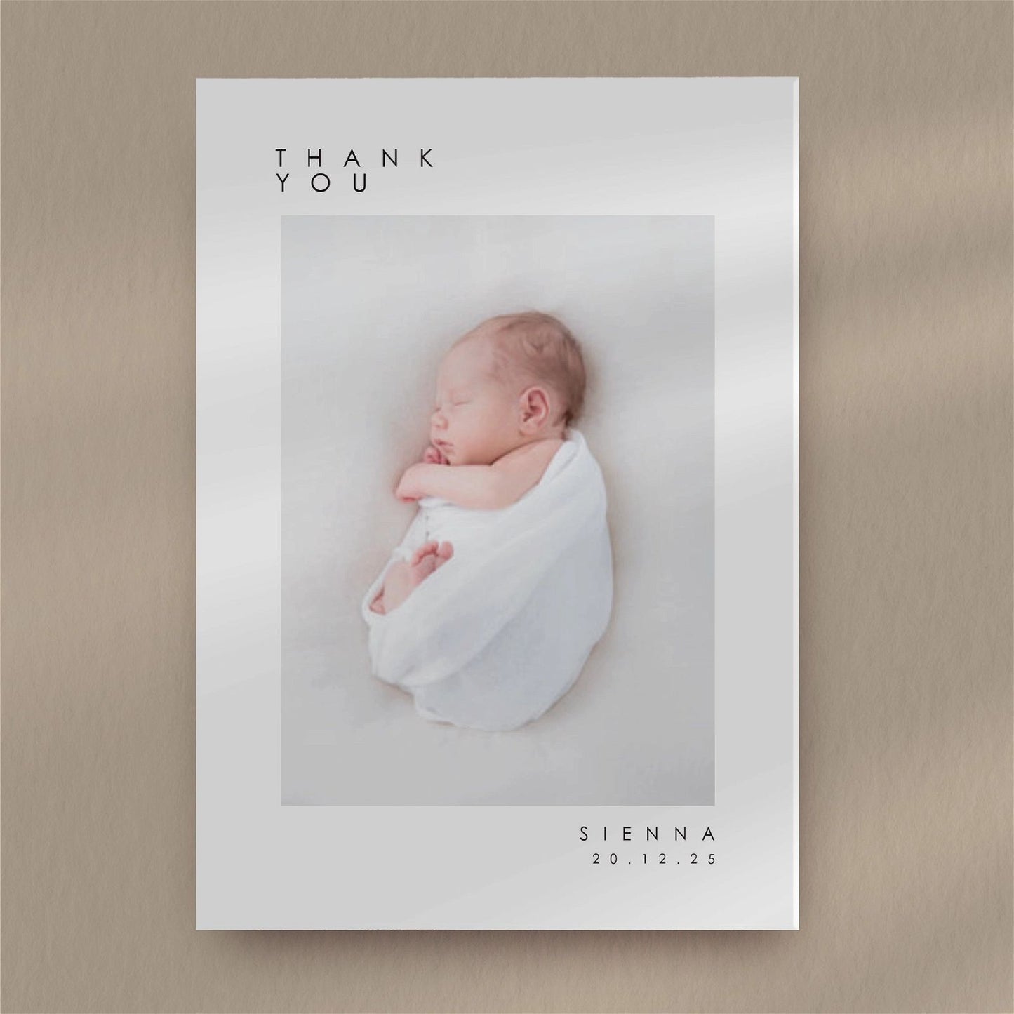 Birth Announcement Sample - Ivy and Gold Wedding Stationery
