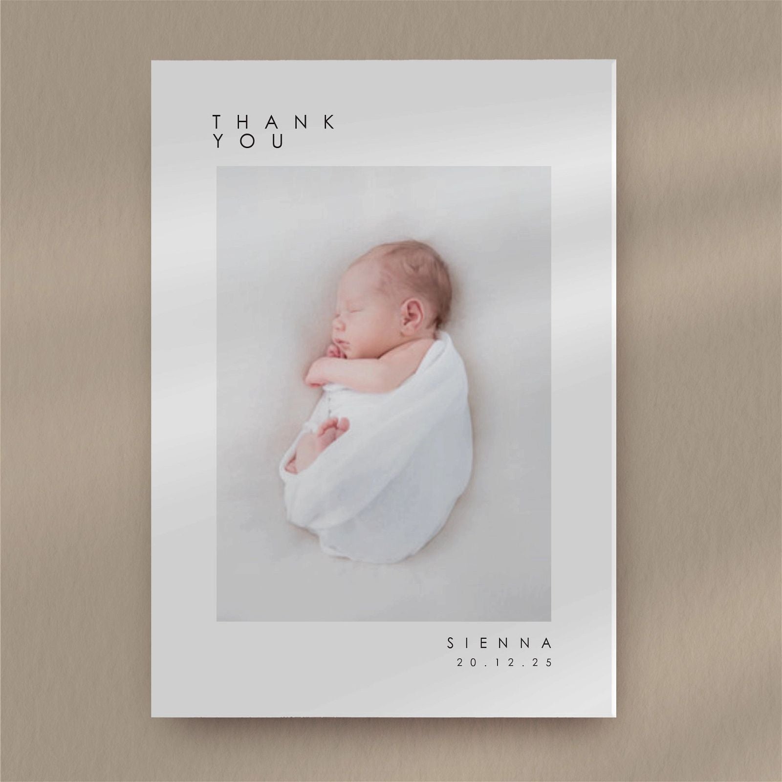 Birth Announcement Sample - Ivy and Gold Wedding Stationery