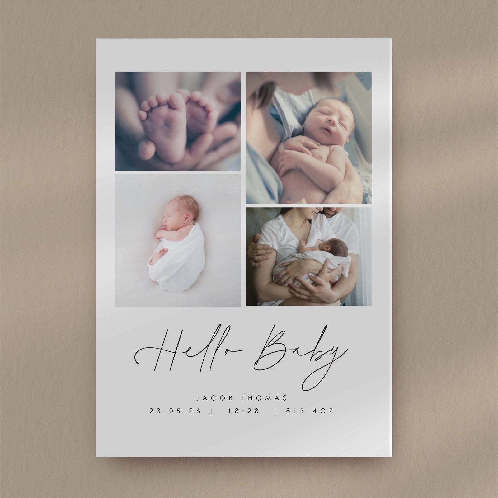 Birth Announcement Sample - Ivy and Gold Wedding Stationery