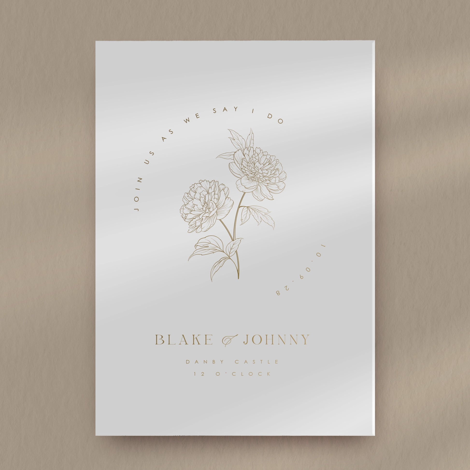Day Invitation Sample  Ivy and Gold Wedding Stationery Blake  
