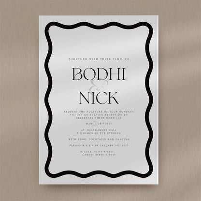 Bodhi Evening Invitation - Ivy and Gold Wedding Stationery