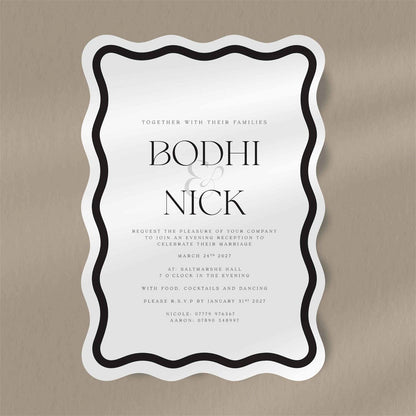 Bodhi Evening Invitation - Ivy and Gold Wedding Stationery