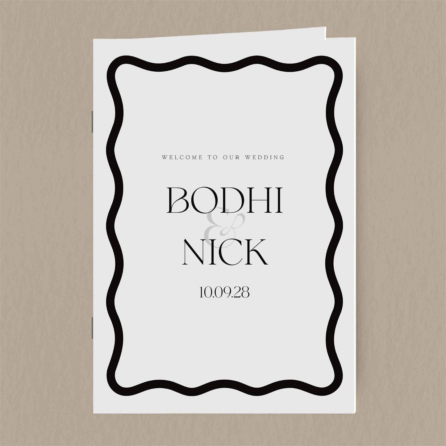 Bodhi Order Of Service - Ivy and Gold Wedding Stationery