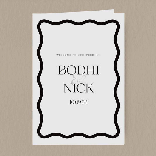 Bodhi Order Of Service - Ivy and Gold Wedding Stationery