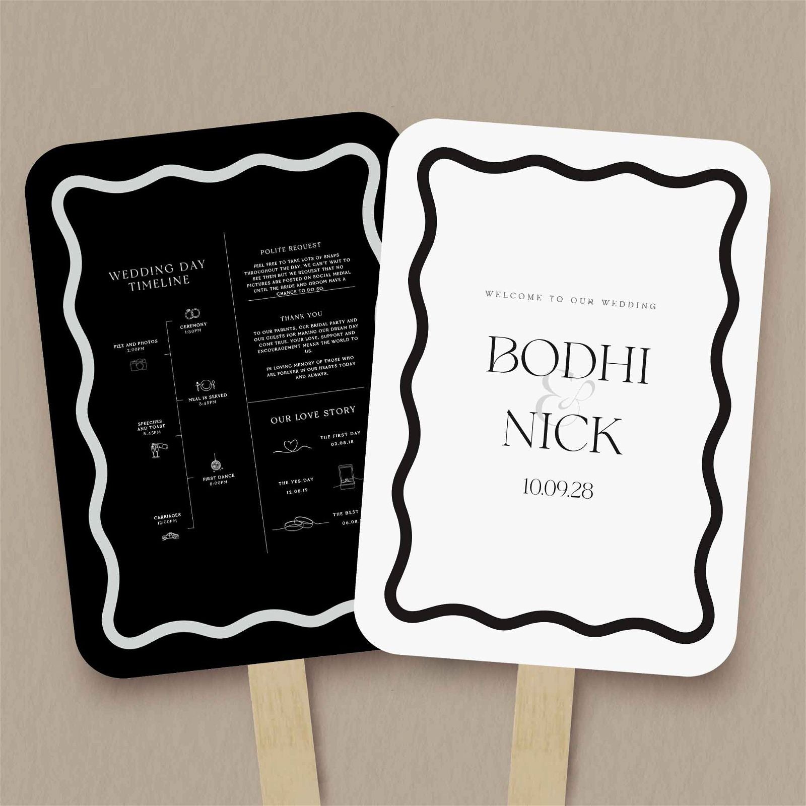 Bodhi Order Of Service - Ivy and Gold Wedding Stationery