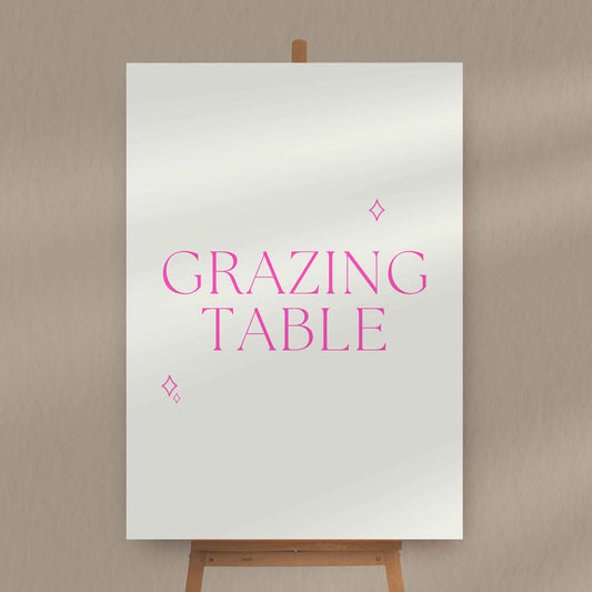 Boho Grazing Table Venue Sign