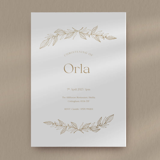 Orla Christening Invitation